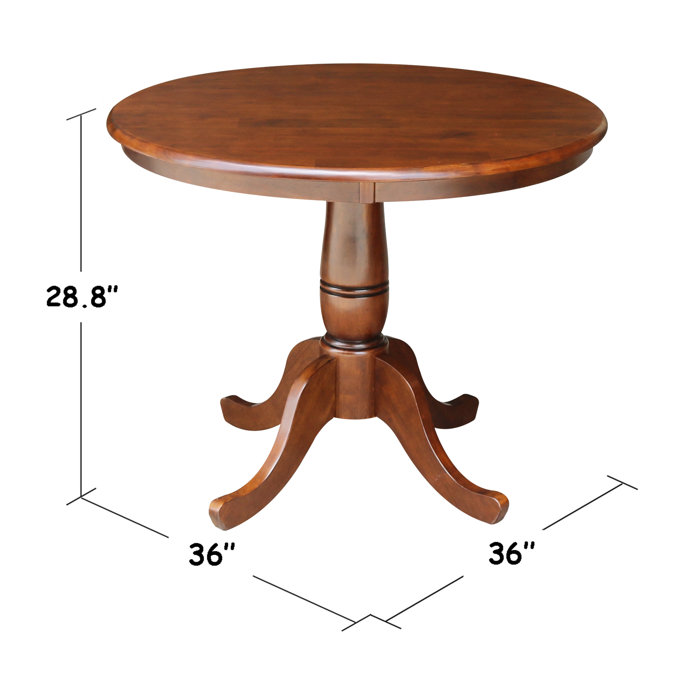 Charlton Home® Solid Wood Pedestal Dining Table & Reviews Wayfair